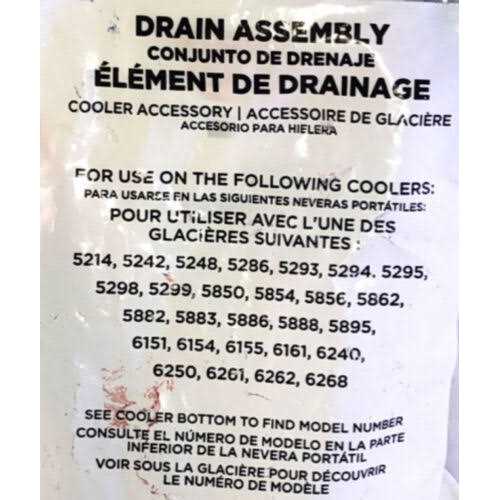 Coleman Cooler Drain Assembly