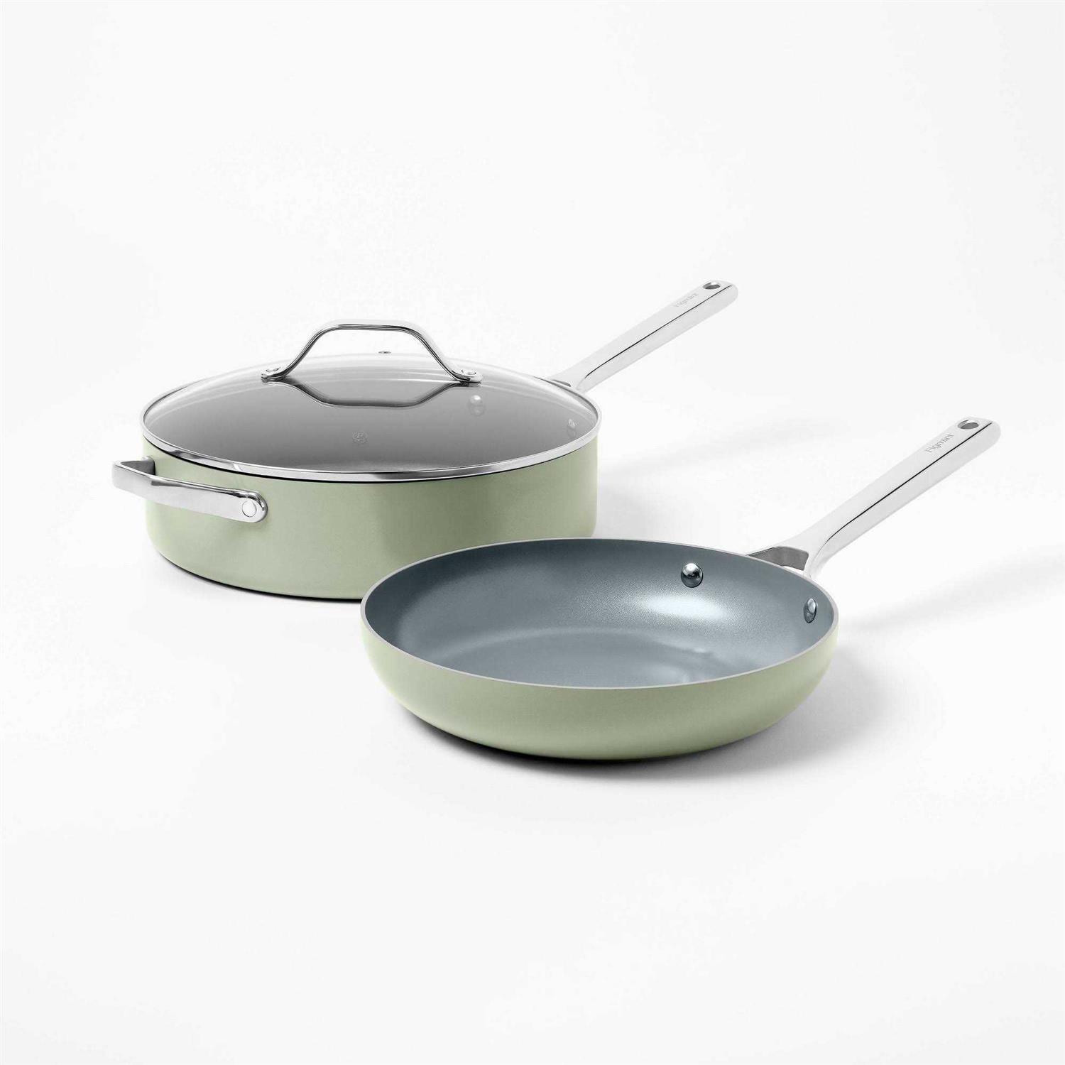 Figmint 7pc Nonstick Ceramic Coated Aluminum Cookware Set
