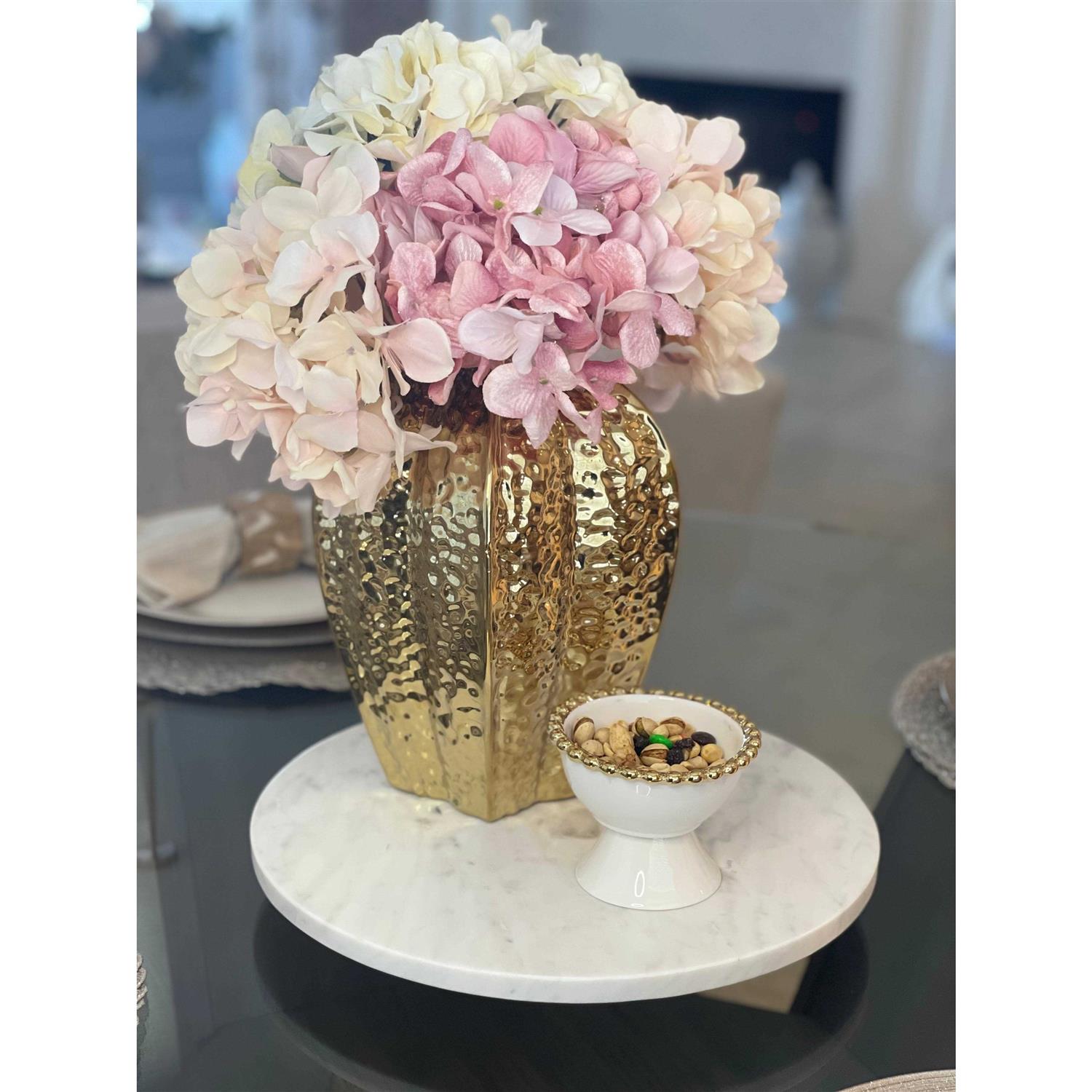 Threshold 14&” Marble Lazy Susan White