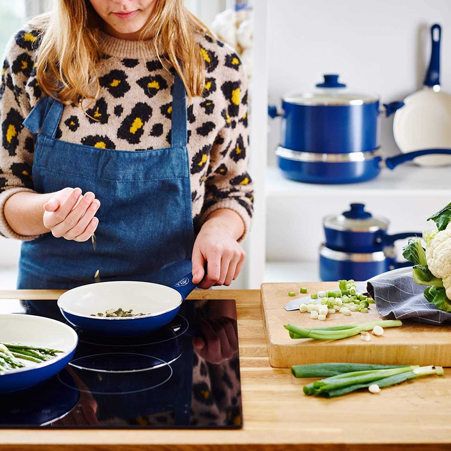 Greenlife Soft Grip 16 Piece Ceramic Non-Stick Cookware Set