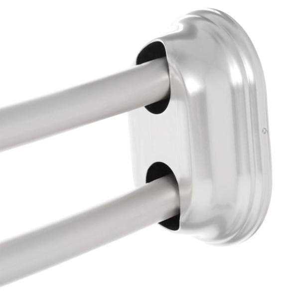 Zenna Home NeverRust Aluminum Double Curved Tension Shower Curtain Rod