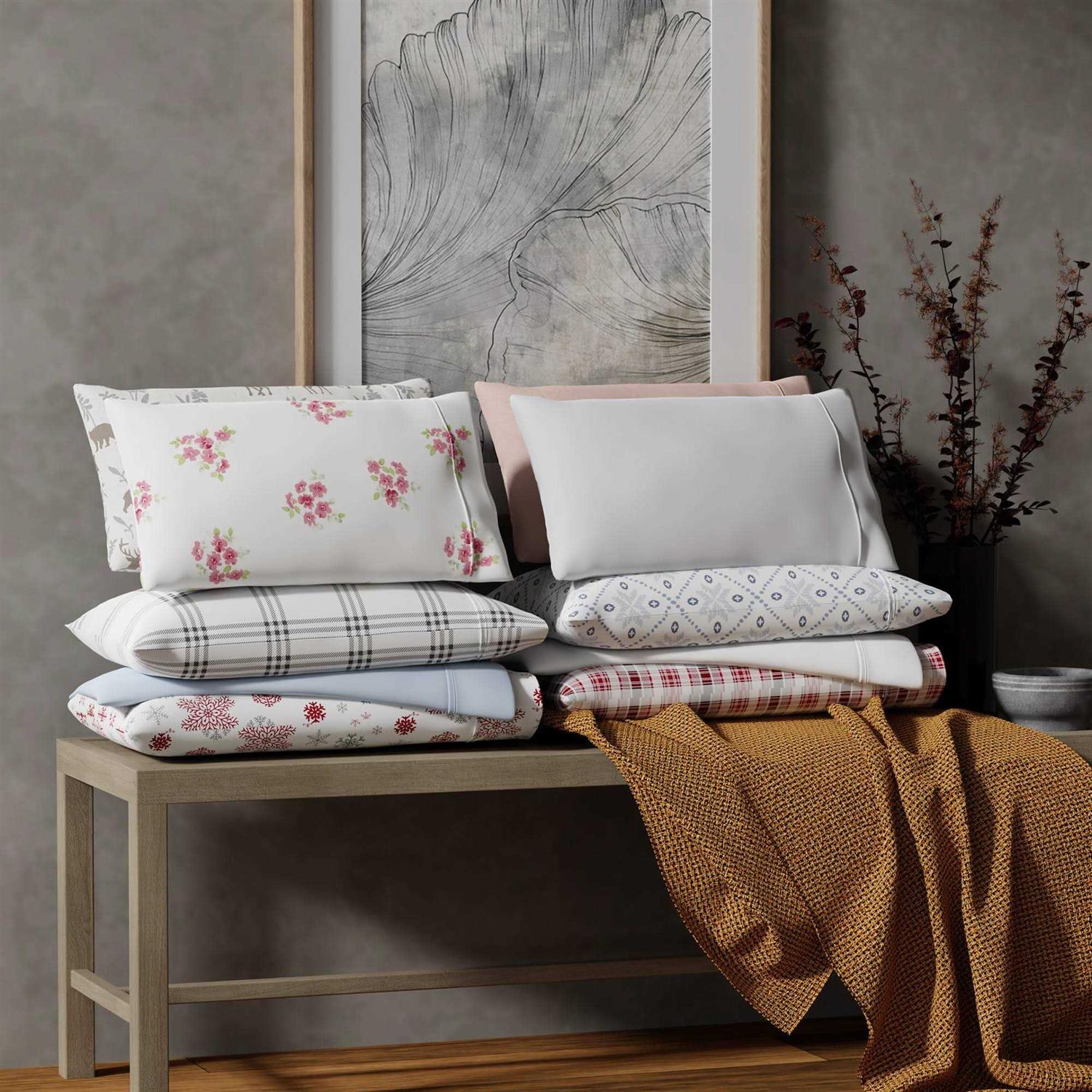 100% Cotton Super-Soft Flannel Sheet Set Color Sense