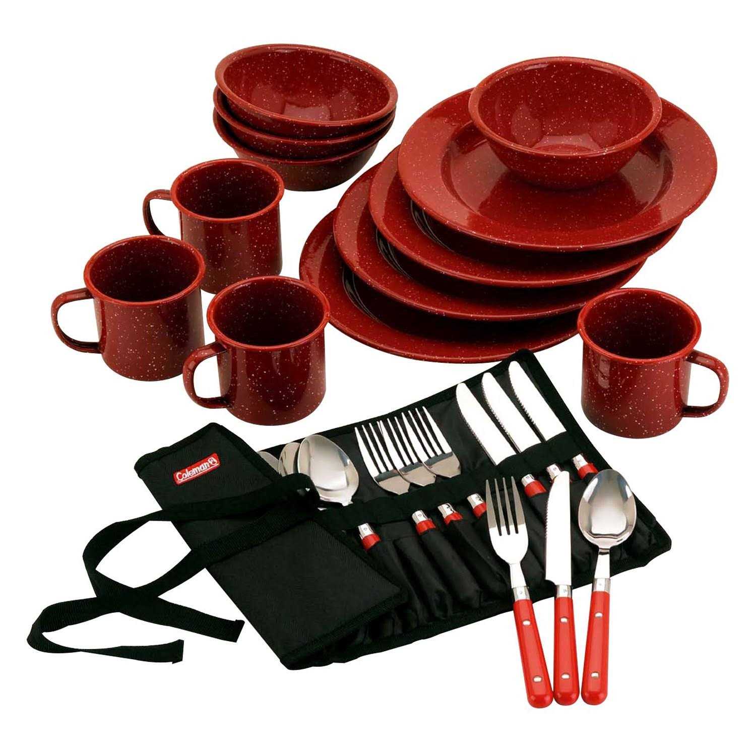 Coleman 24-Piece Speckled Enamelware Cook Set