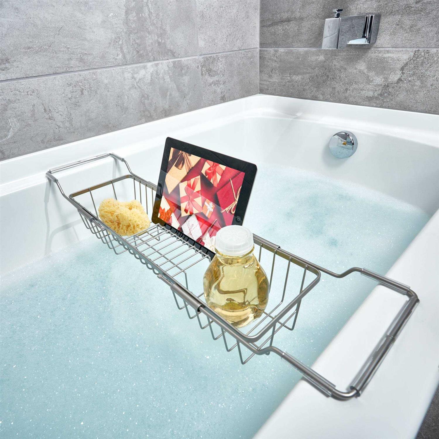 iDesign Everett Adjustable Over Bathtub Caddy