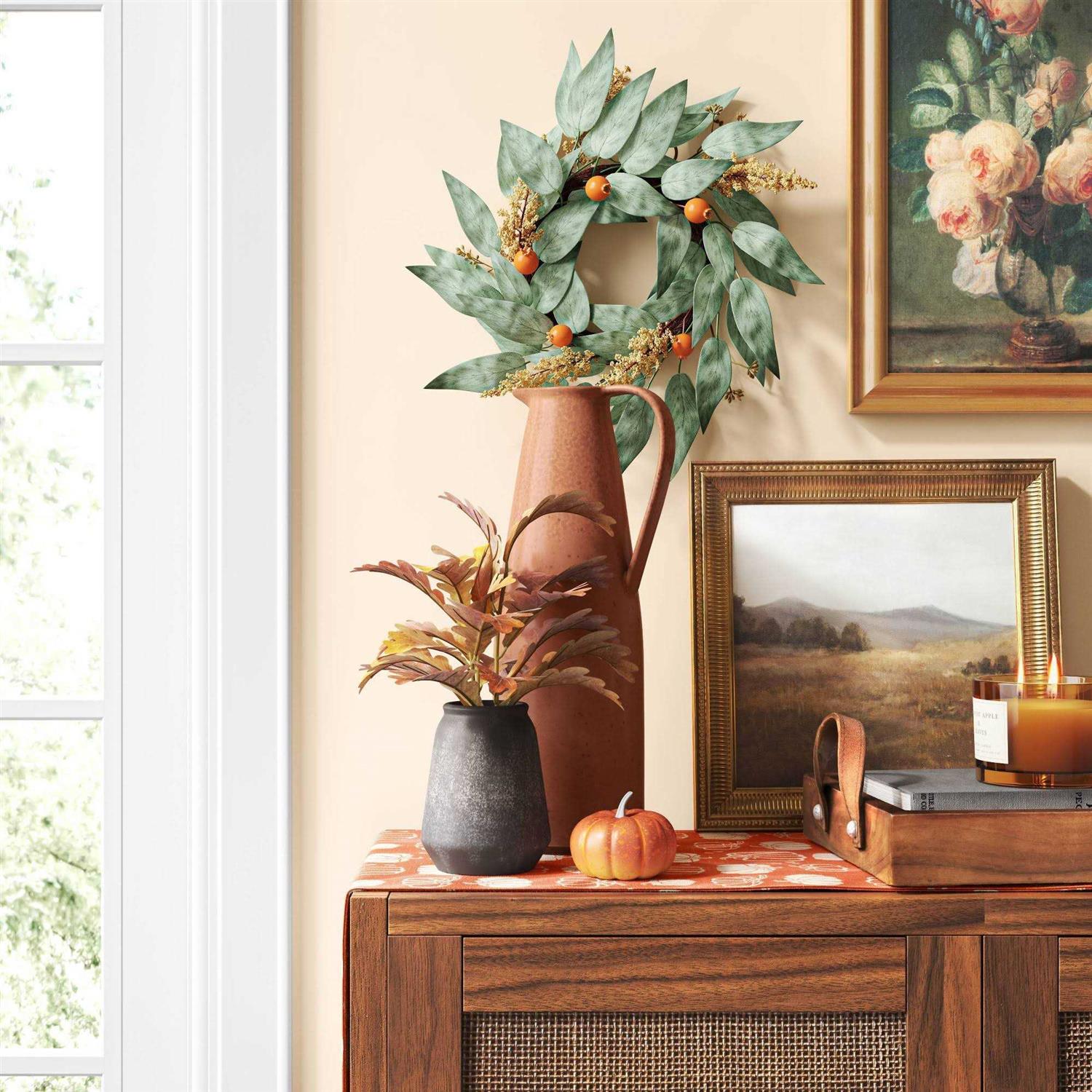 Threshold 12 x 12 Prairie Land Framed Canvas Board