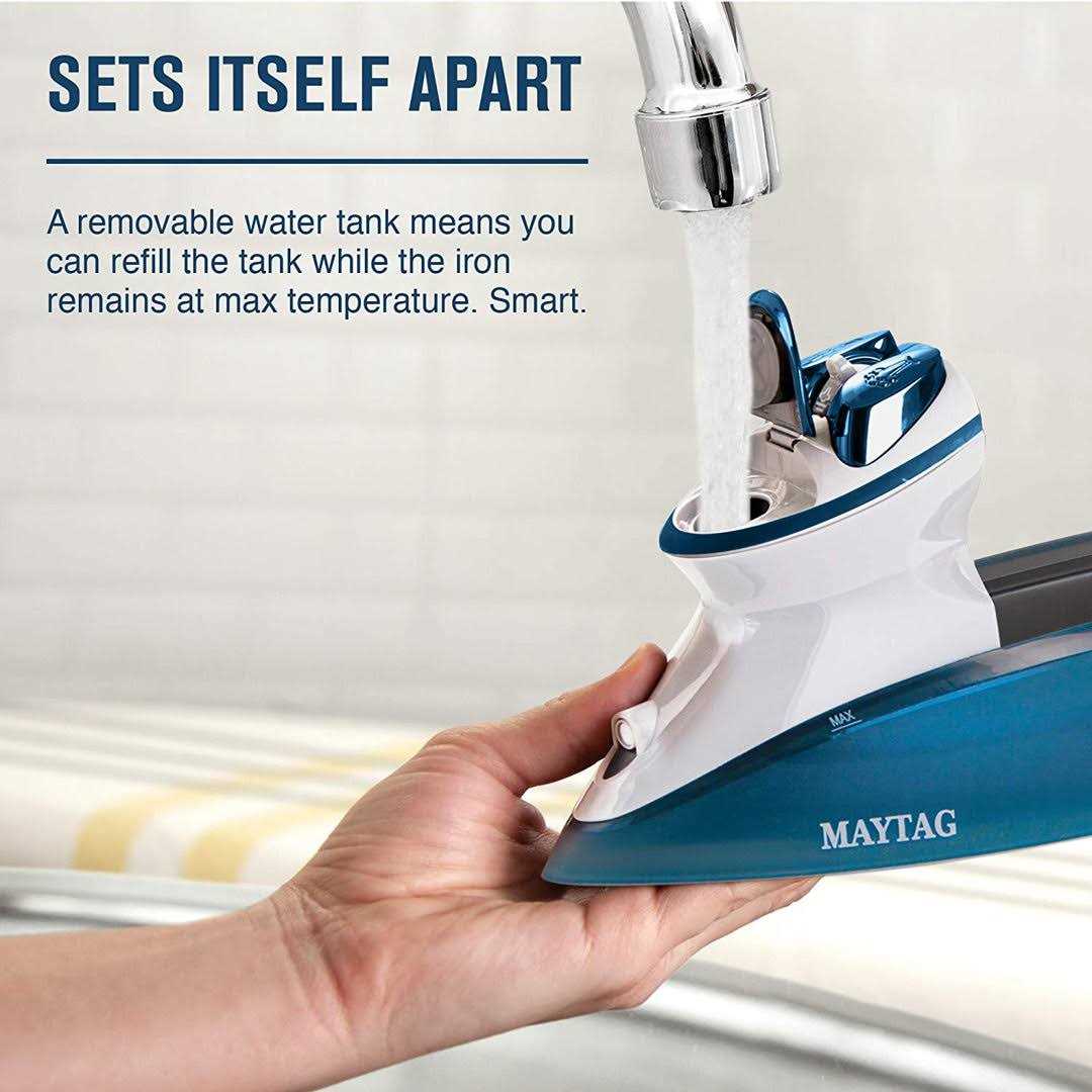 Maytag Digital Smart Fill Steam Iron & Vertical Steamer with Pearl Ceramic Sole Plate