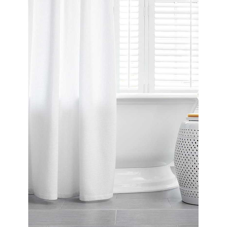 Boll and Branch Organic Waffle Shower Curtain