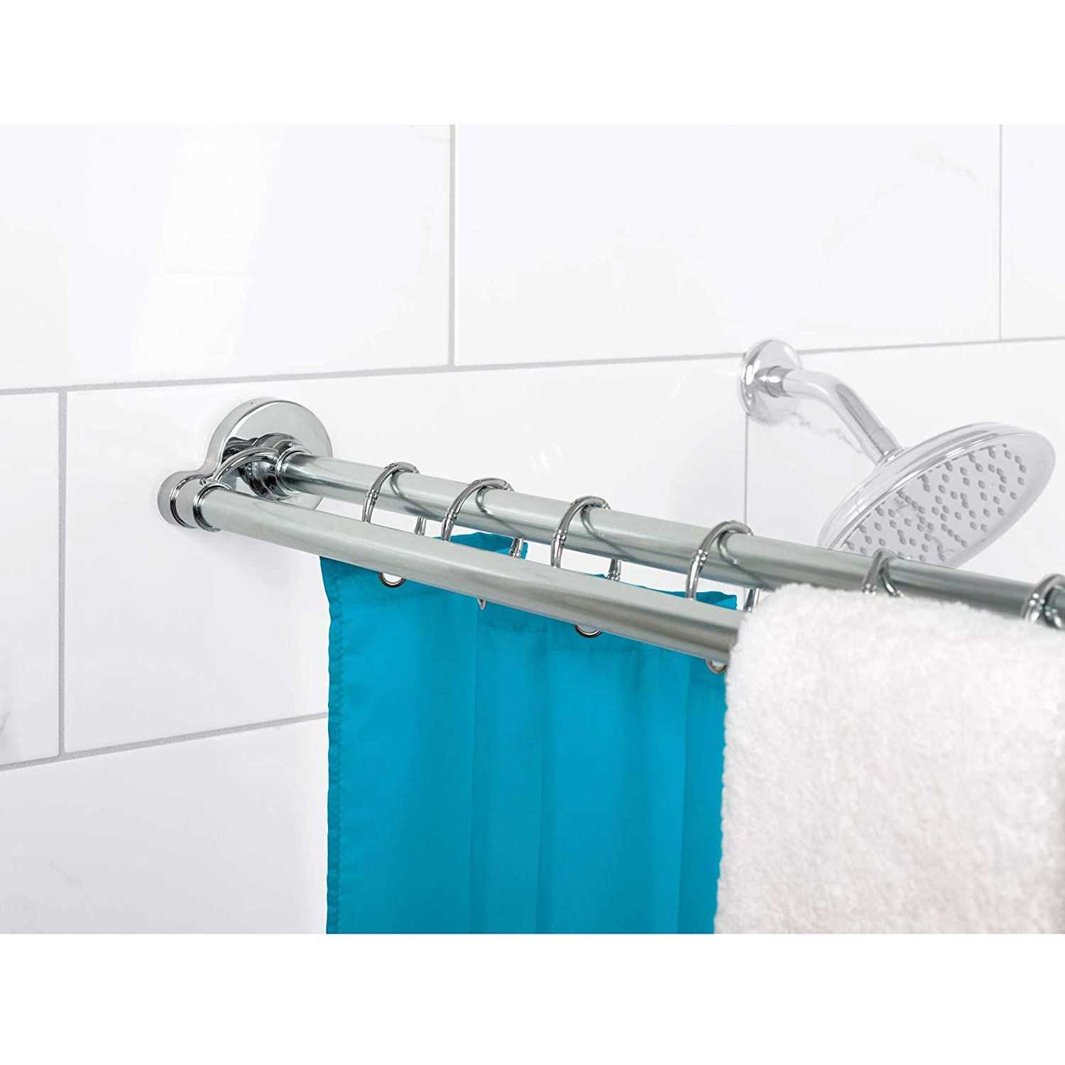 Zenna Home 36602ss Double Shower Rod