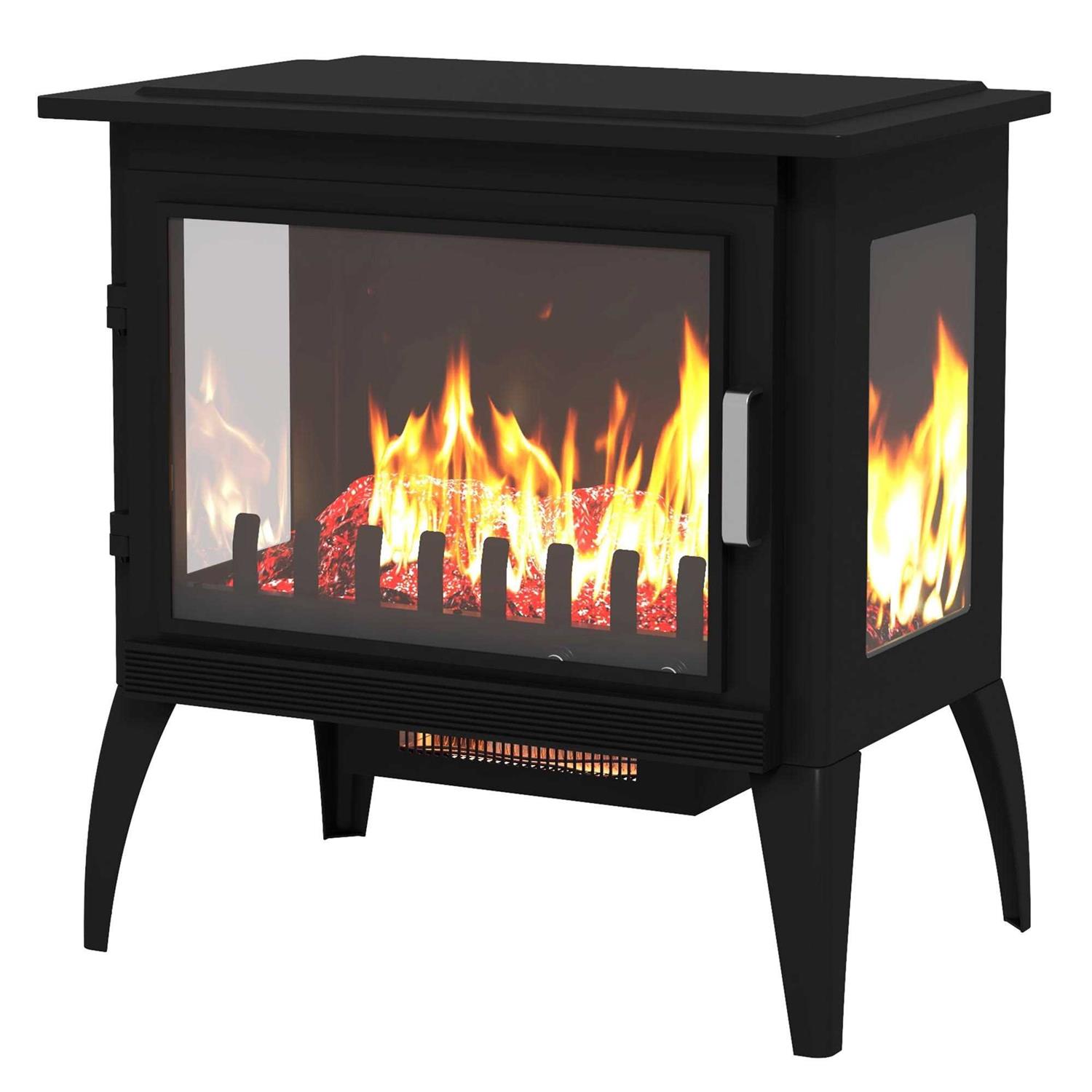 Homcom 24 Electric Fireplace Stove with Realistic Flame