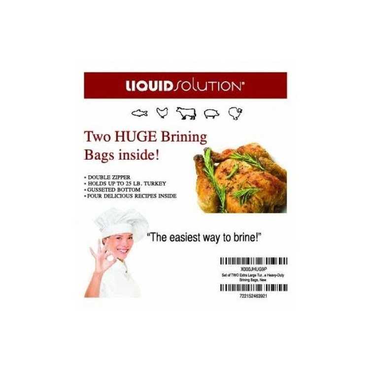 Pack of Two Extra Large Brining Bags Designed for Turkey