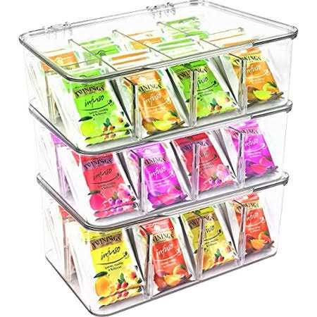 Utopia Home 3 Pack Tea Bag Organizer Stackable Tea Bag Storage Organizer