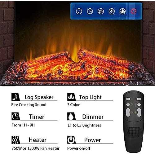 Masarflame 36&” Electric Fireplace Insert