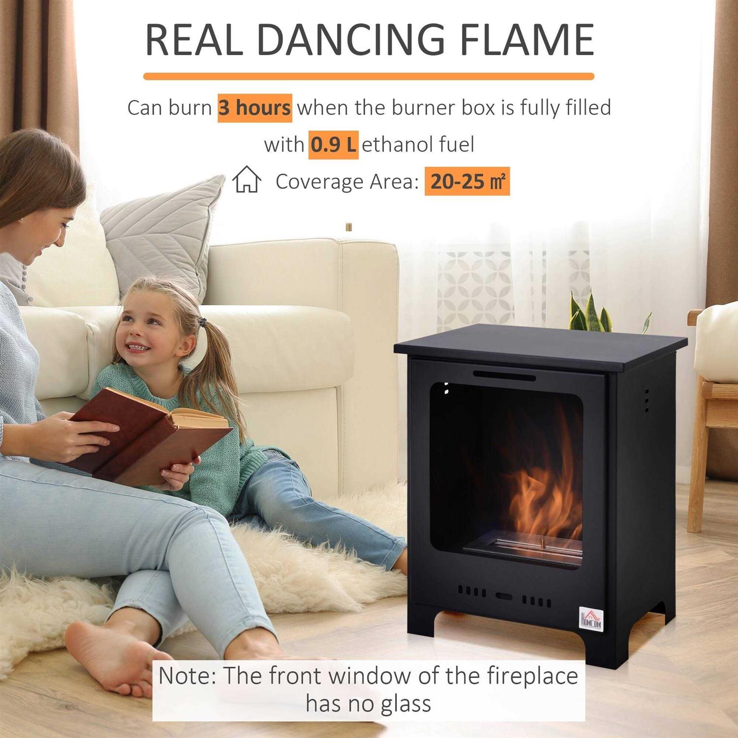 Homcom Freestanding Ethanol Fireplace Stove