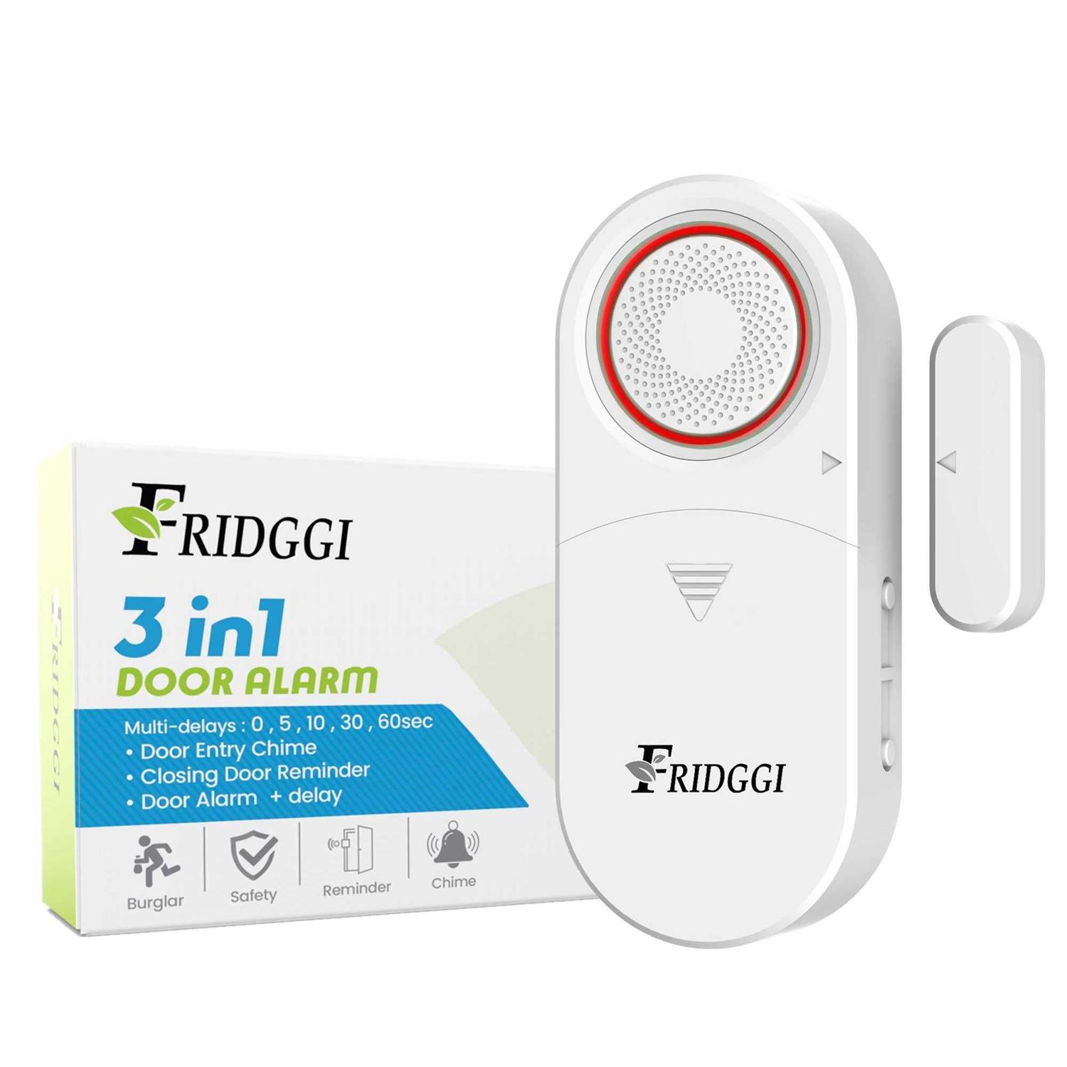 3in1 Alarm Door Ajar Alarm Door Chime with Delay 0/5/10/30/60 Seconds 2/5 Minutes