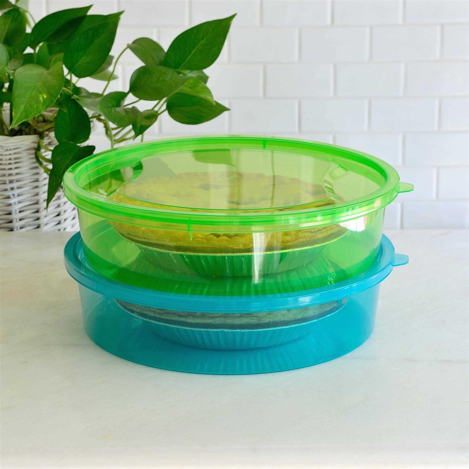 Youngever 3 Pack Pie Containers Plastic Food Storage Containers