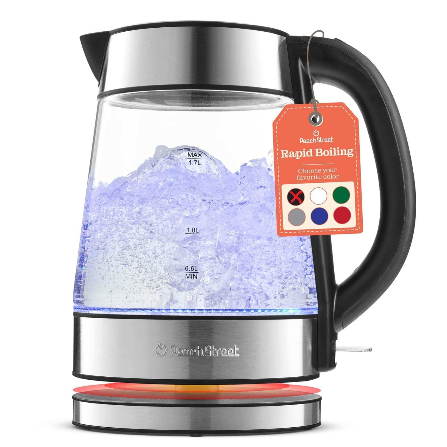 Speed-boil Water Electric Kettle 1.7l 1500w Coffee Tea Kettle Borosilicate Glass