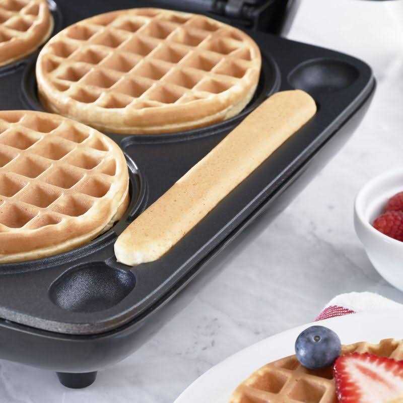 Dash Multi Mini Waffle Maker Four Mini Waffles, Perfect for Families and Individuals