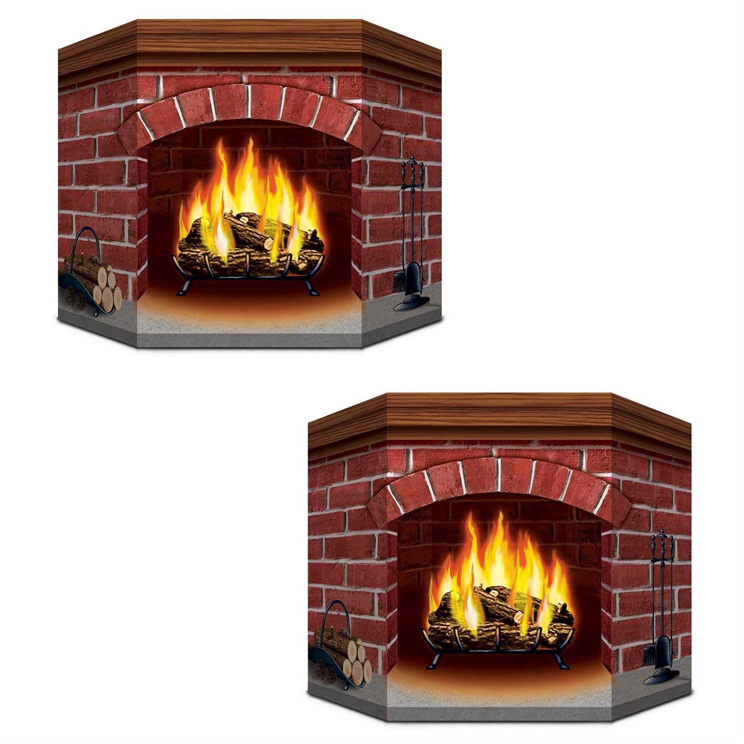Beistle Brick Fireplace Stand-Up