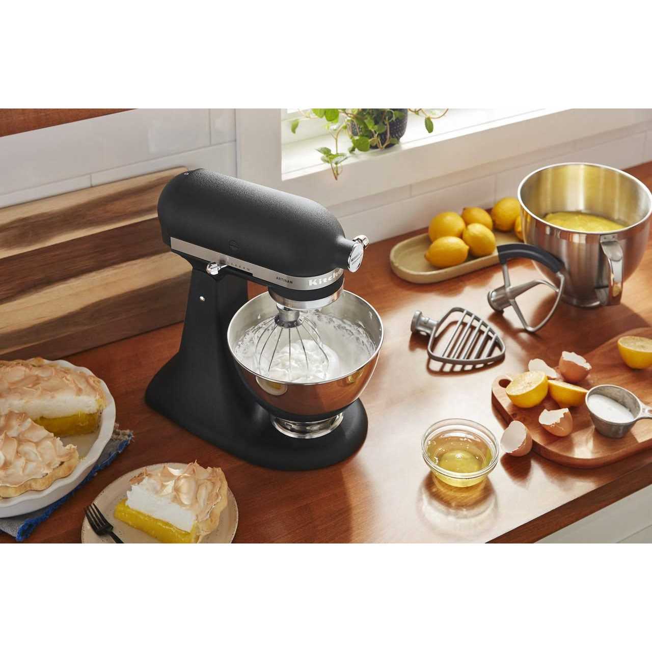 KitchenAid Artisan Series 5 Quart Tilt-Head Stand Mixer w/ Premium Accessory Pack KSM195PSBK