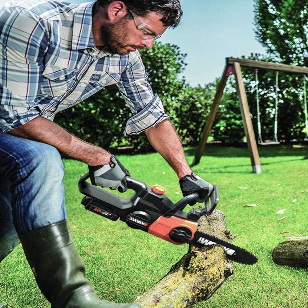 Worx WG322 20V 10 Cordless Chainsaw with Auto-Tension