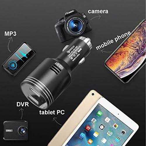 Fasohere Car Carbon Monoxide Detector Dual Usb Car Adapter Led Display