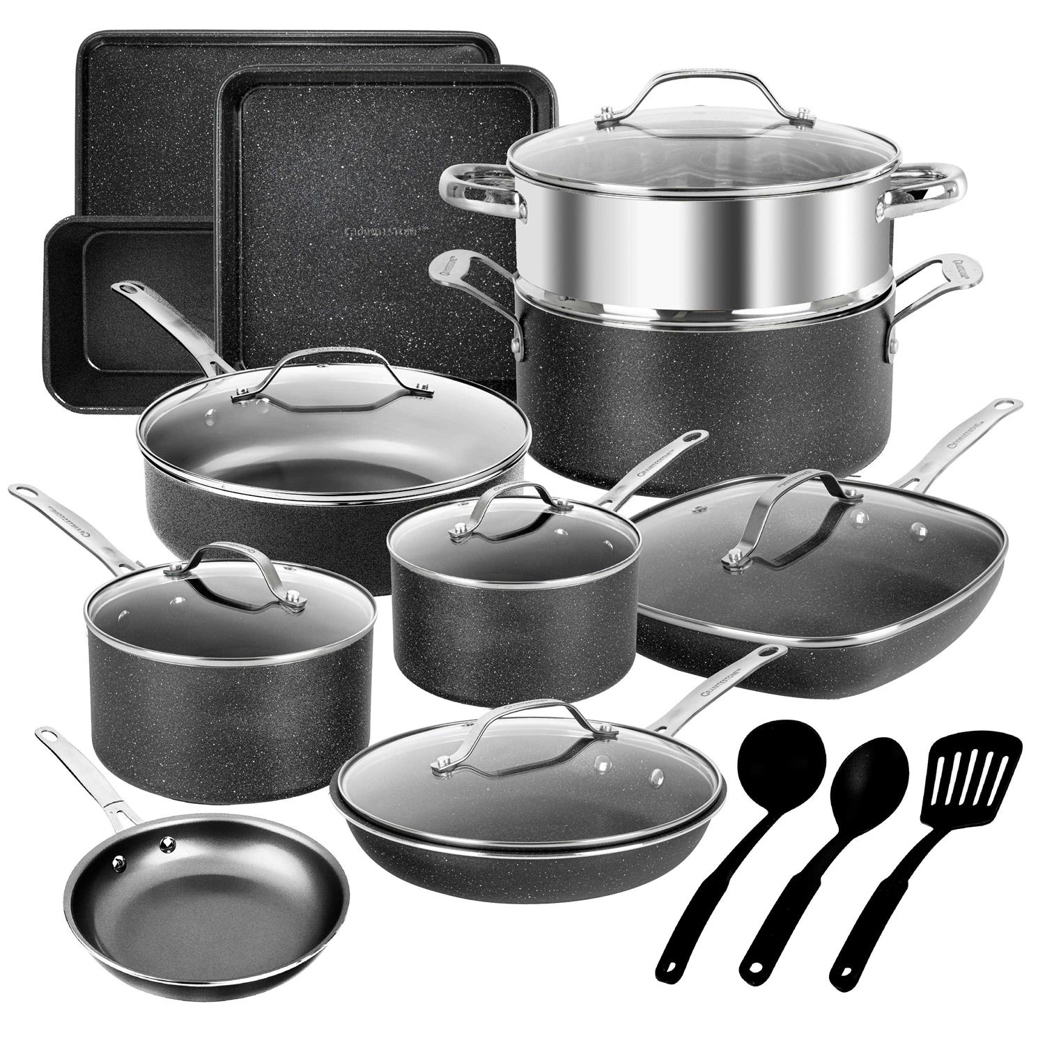 Granite Stone Pots and Pans Set Nonstick Cookware Bakeware Set Dishwasher Oven Safe