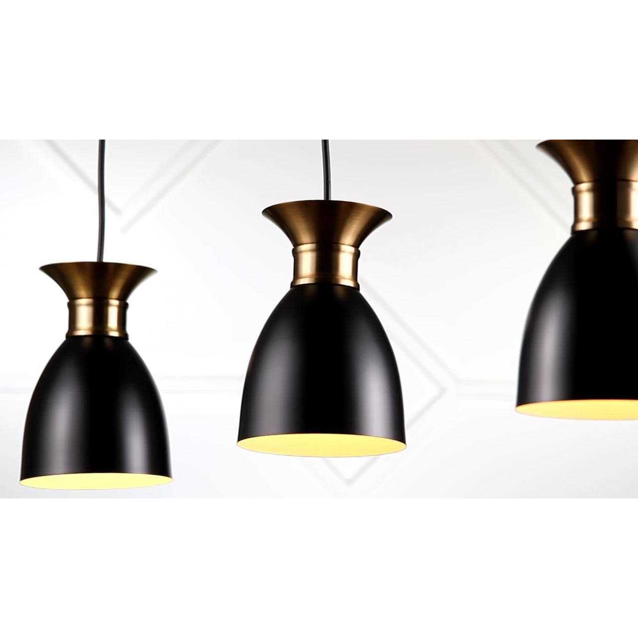 JONATHAN Y JYL6138A Edison 33.25 Linear 3-Light Metal LED Pendant