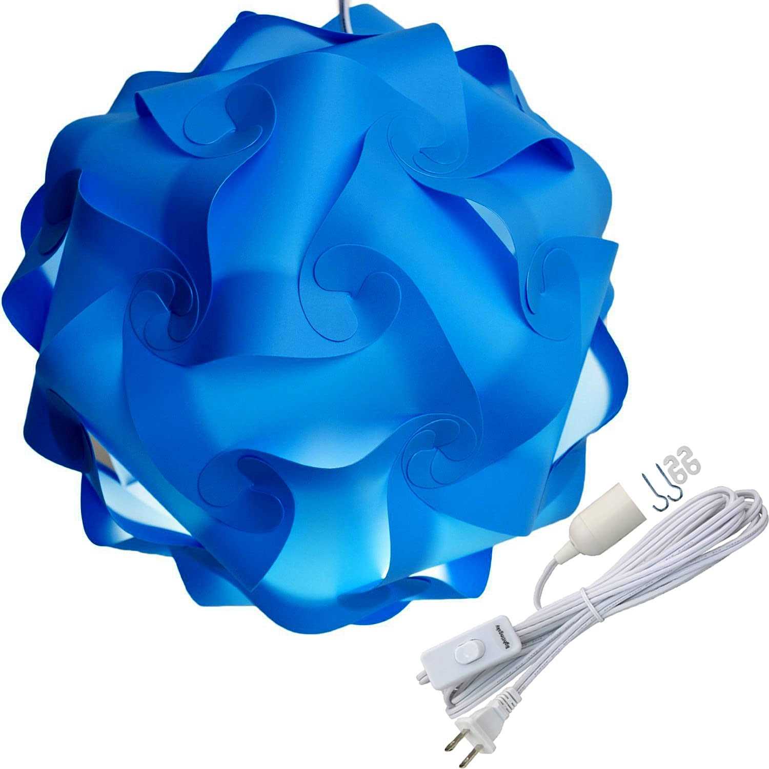 Lightingsky DIY IQ Jigsaw Puzzle Lamp Shade Ceiling Pendant Lampshade Kit with 15 Feet Hanging Cord