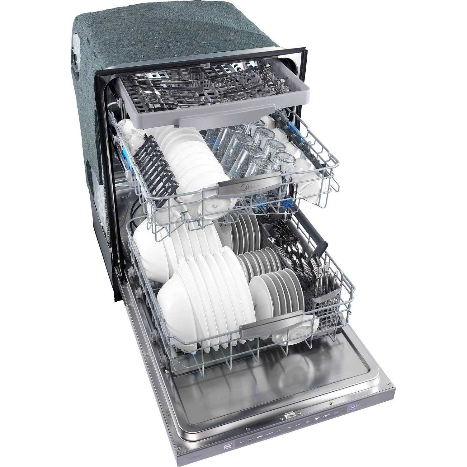 Midea 45 dBA Dishwasher with Extended Dry in Stainless Steel MDT24H3AST