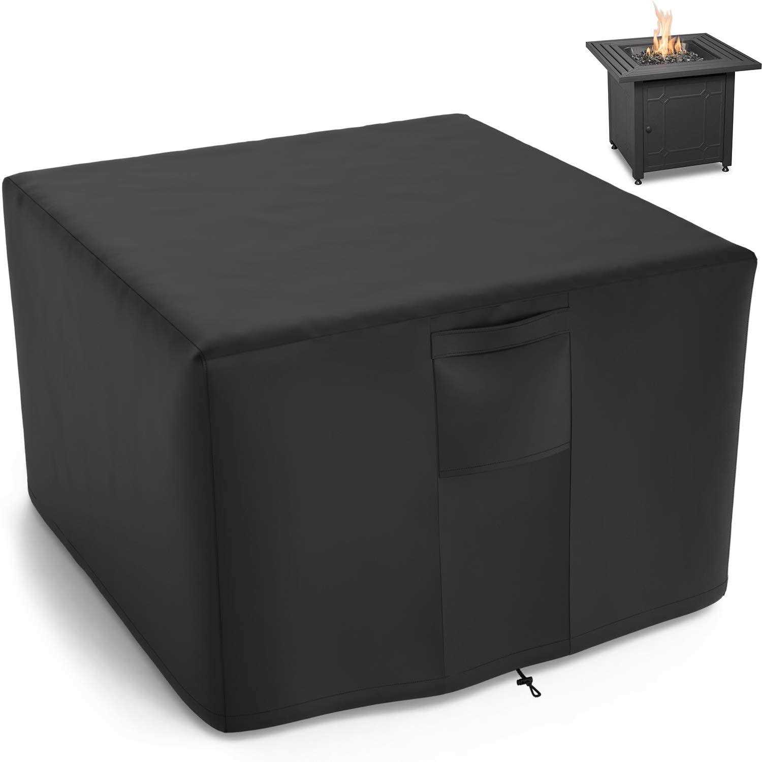 NUPICK Square Fire Pit Cover Propane Fire Pit Table