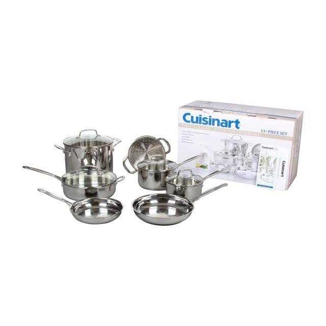 Cuisinart 11-Piece Chef’s Classic Stainless Cookware Set