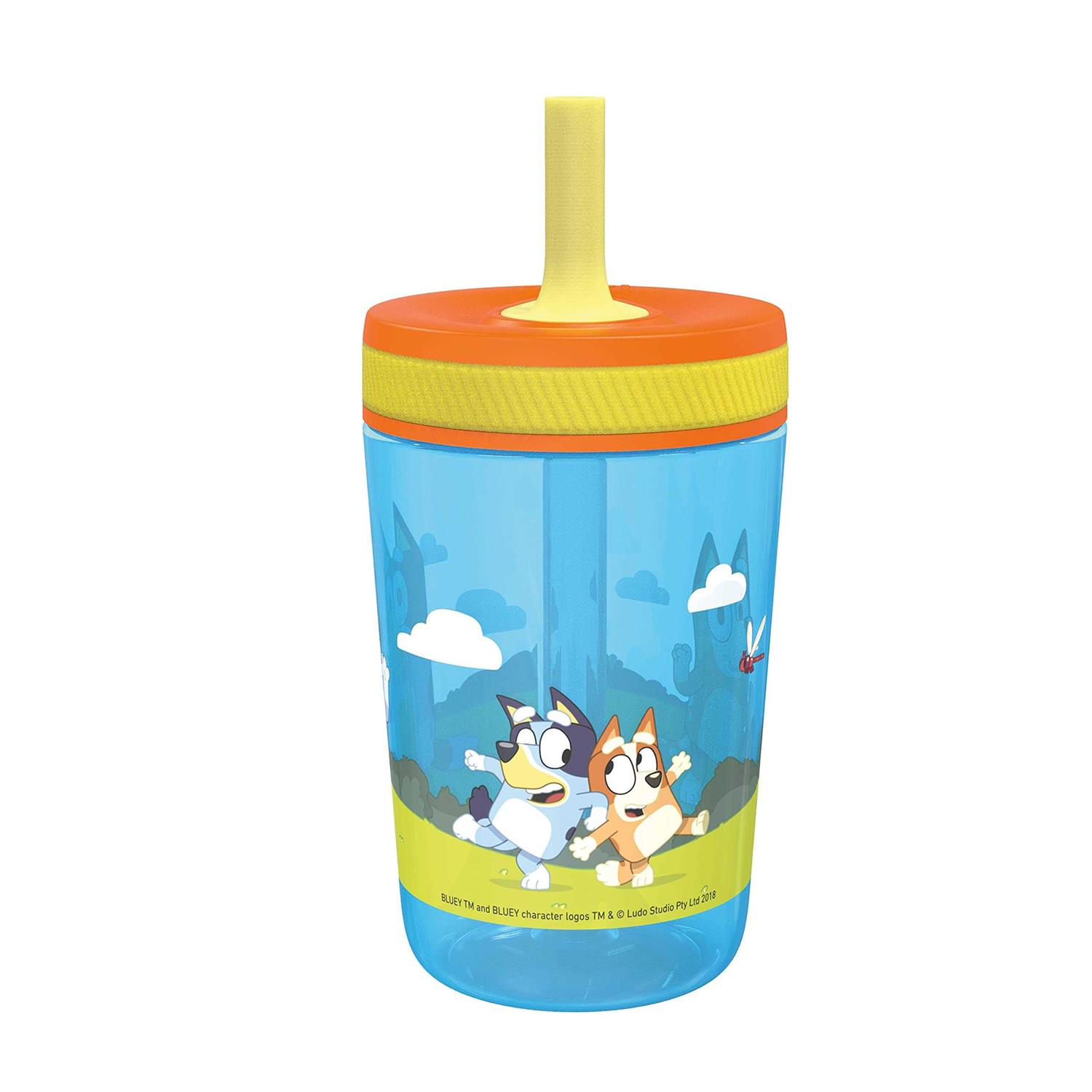 Zak Designs 15oz Tumbler Leak-Proof Straw Plastic and Silicone