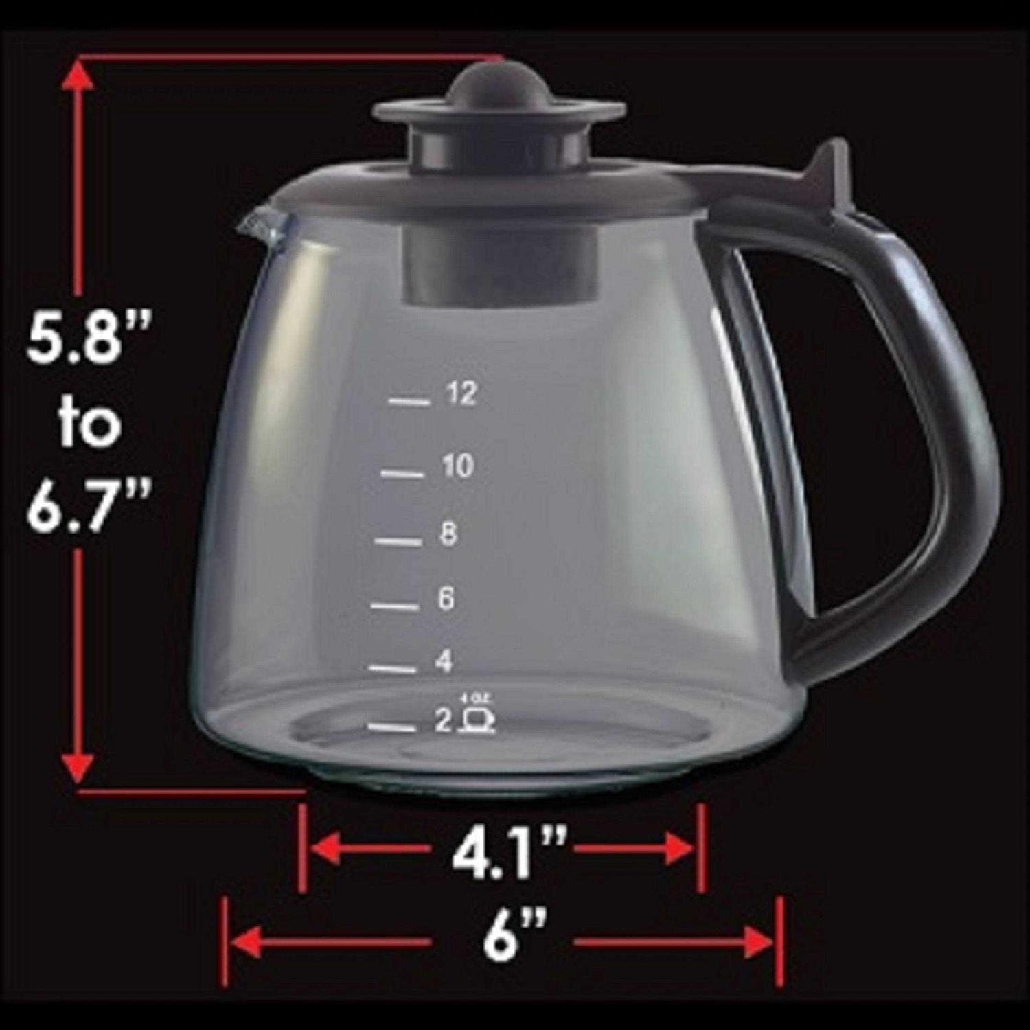 Medelco 12 Cup Cafe Brew Clear Glass Carafe
