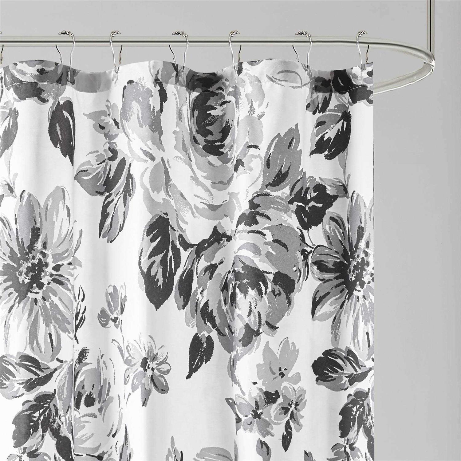 Intelligent Design Dorsey Floral Printed Shower Curtain