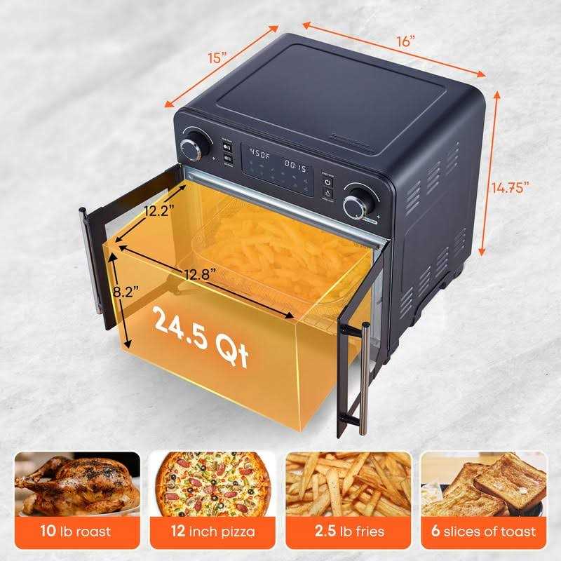 Elite Programmable French Door Air Fryer Oven