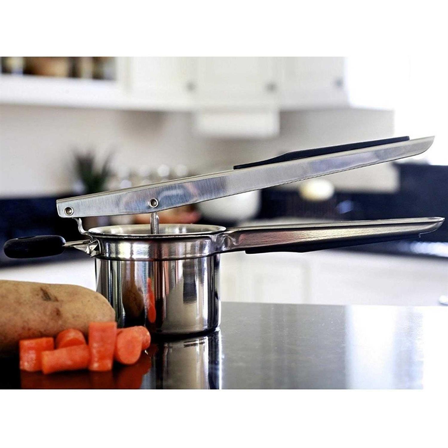 Priority Chef Stainless Steel Potato Ricer and Masher Anti-Slip Makes Light and Fluffy Mashed