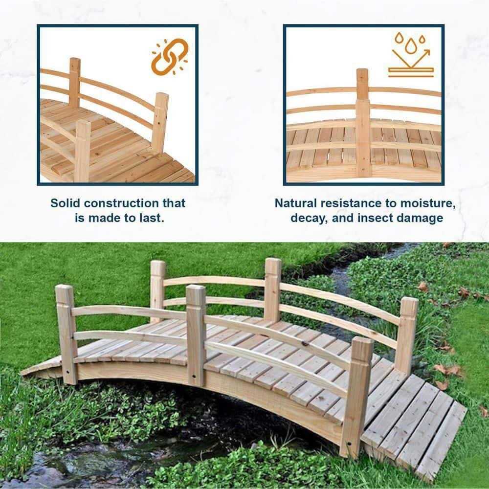 Shine Company 6 Ft. Cedar Garden Bridge