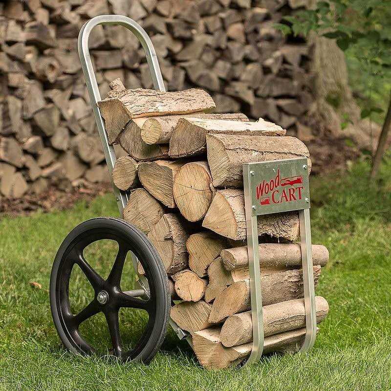 Amish Made Lightweight Firewood Wood Hauling Cart Holds up to 22 Logs