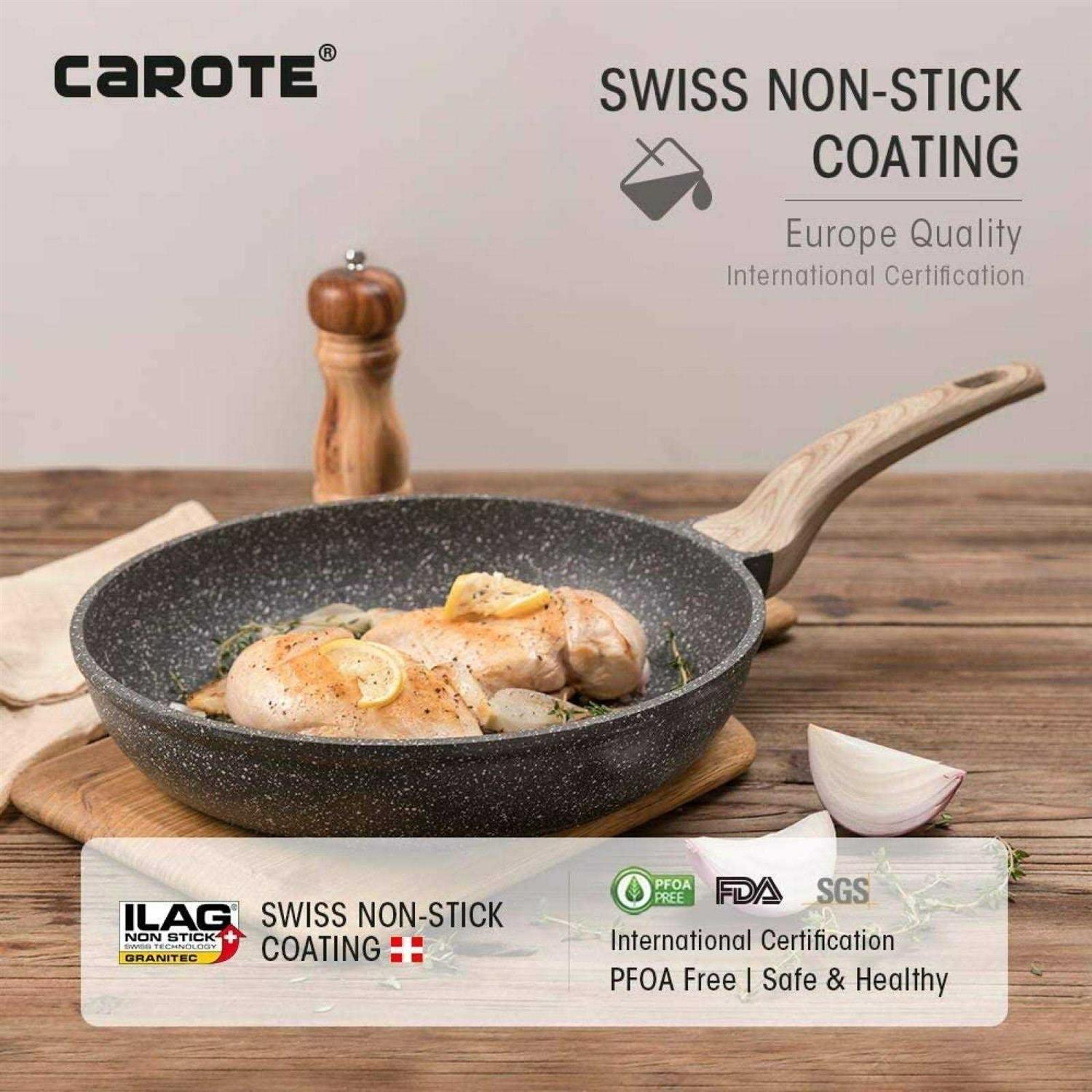 Carote Nonstick Frying Pan Skillet,Non Stick Granite Fry Pan Egg Pan Omelet Pans