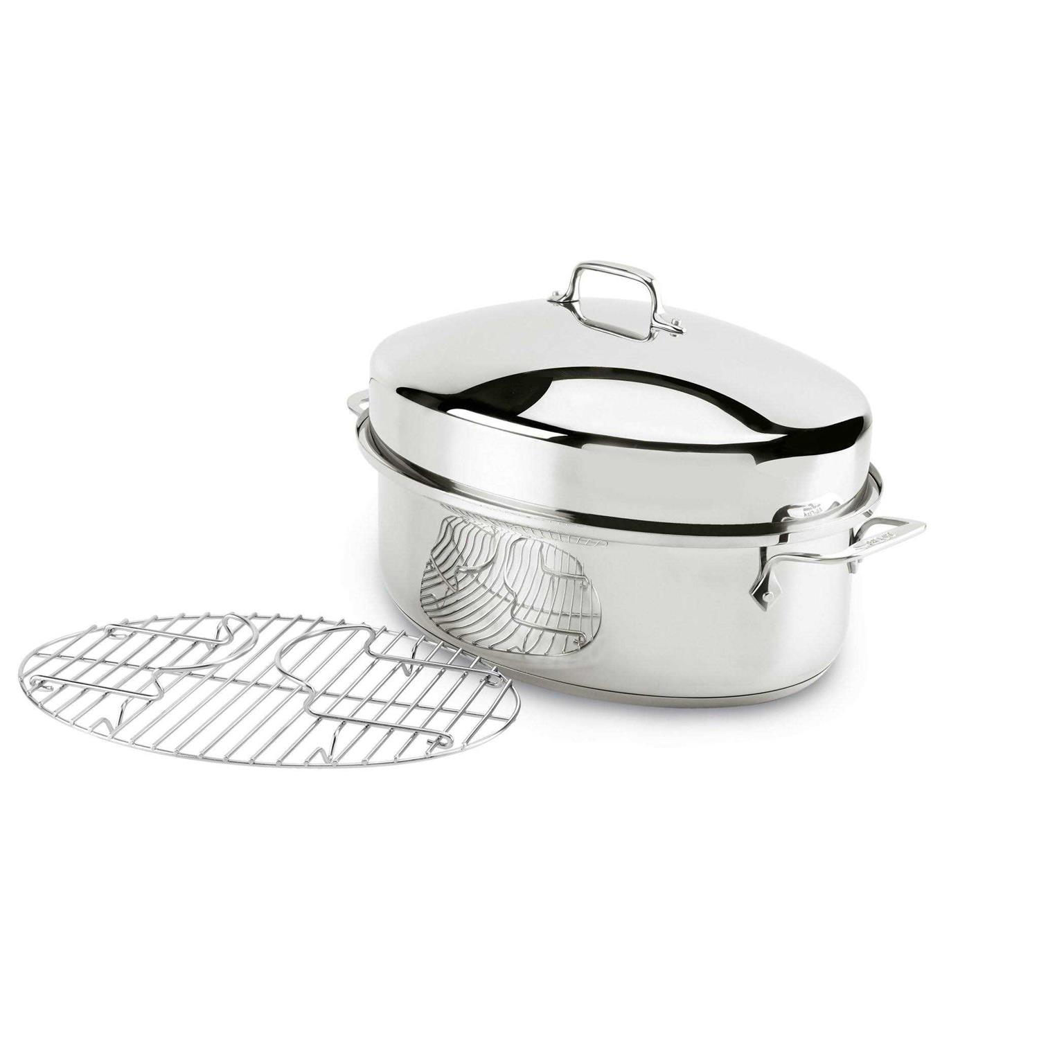All Clad Stainless Steel Covered Oval Roaster