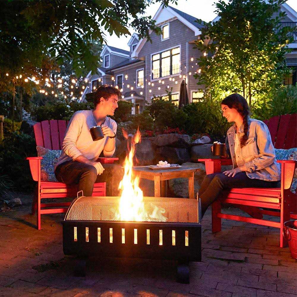 Style Selections 22.5-in W Black Steel Wood-Burning Fire Pit WAD2027ES-L