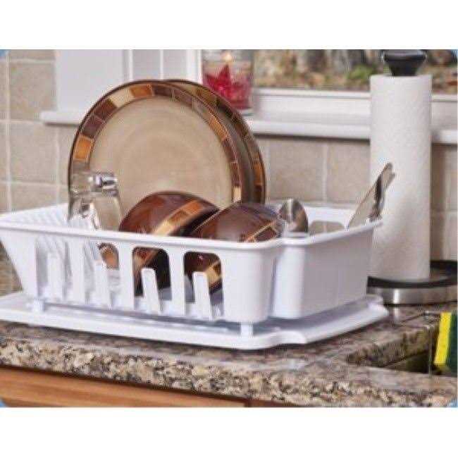 Sterilite White Large Piece Sink Set