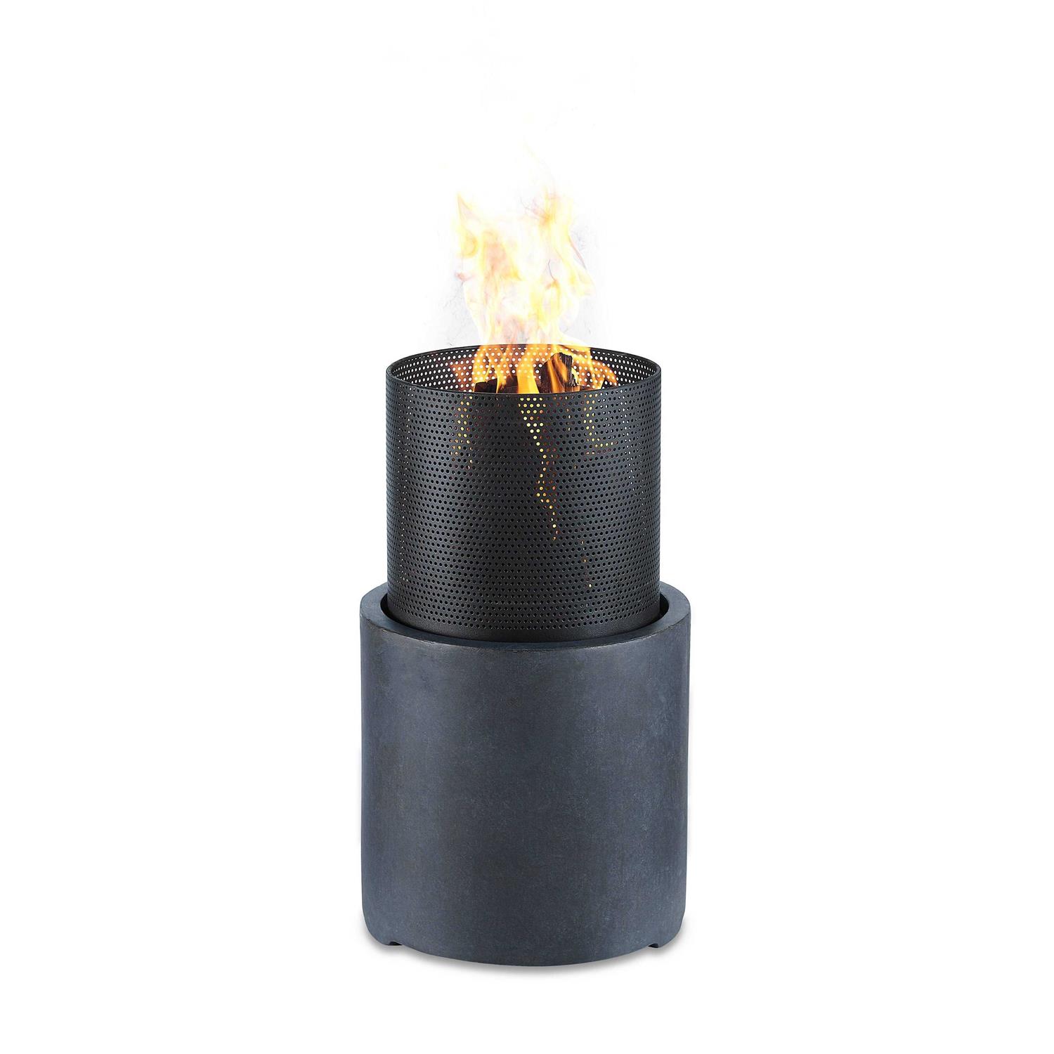 Danya B. 22 Wood Burning Faux Stone Fire Column