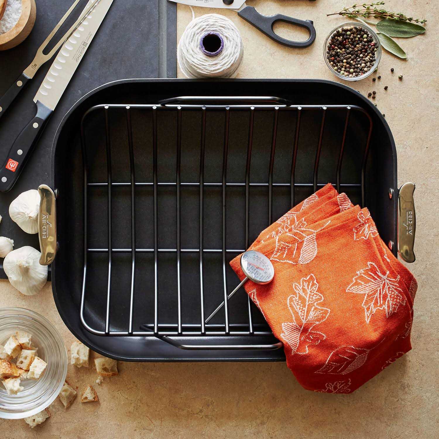 All-Clad HA1 Hard Anodized Nonstick Roaster & Rack