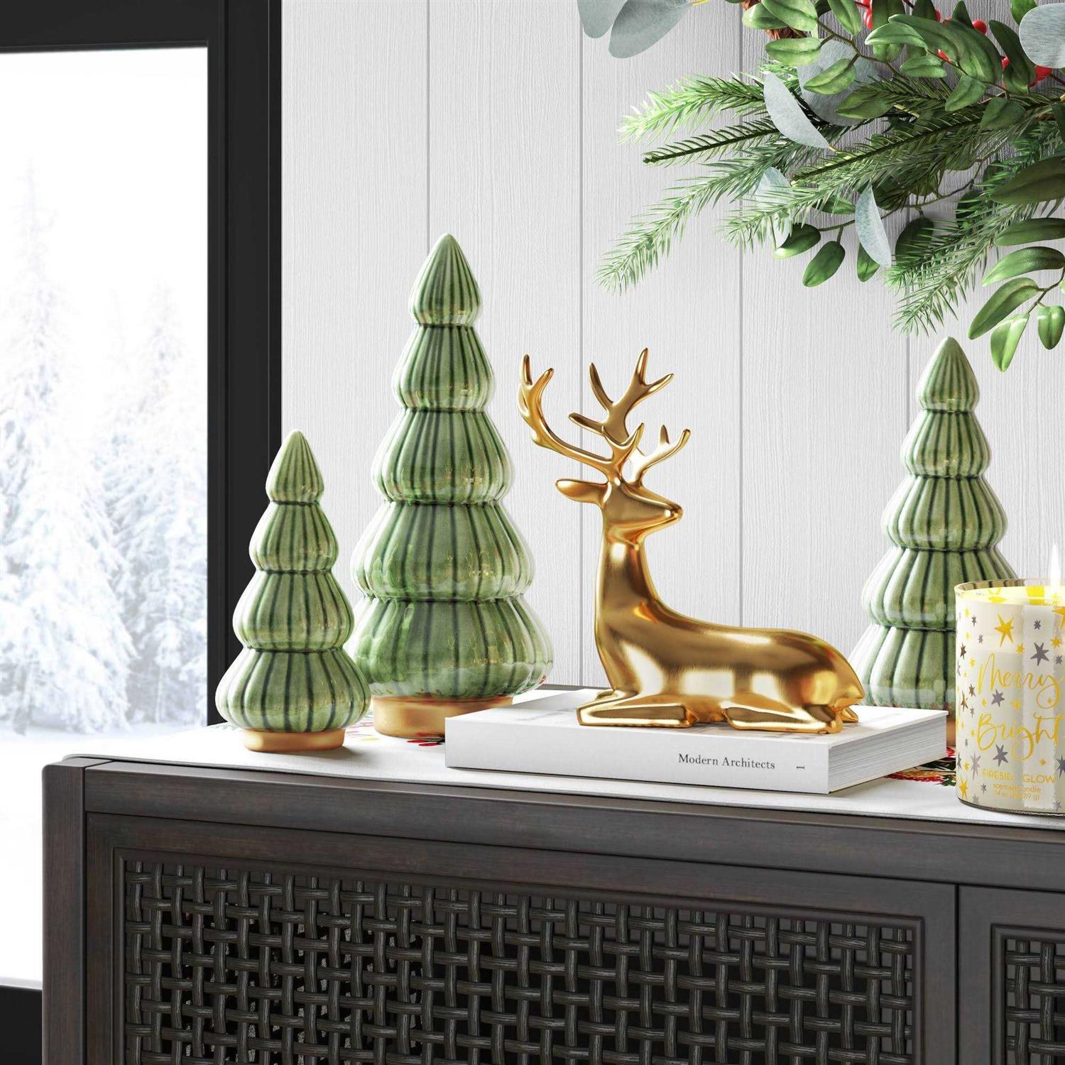 Threshold Scalloped Ceramic Christmas Tree