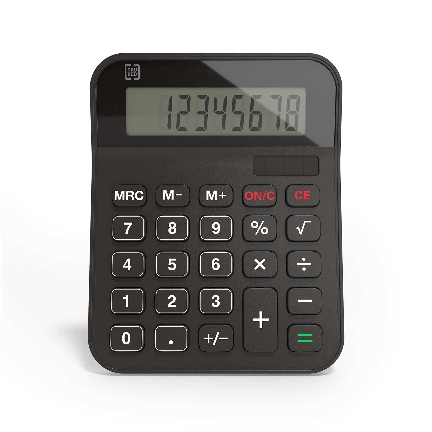 Tru RED Tr230 8-Digit Desktop Calculator