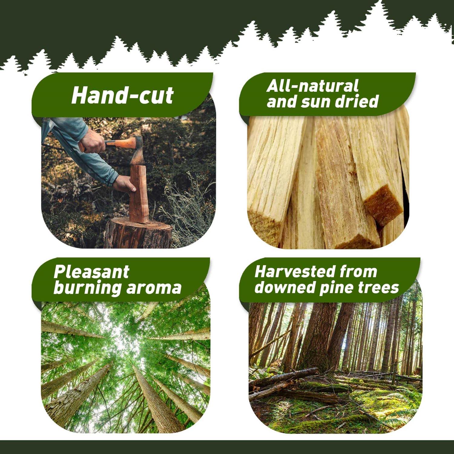 Double Tree Fatwood Fire Starter Sticks Premium Organic Resin Rich