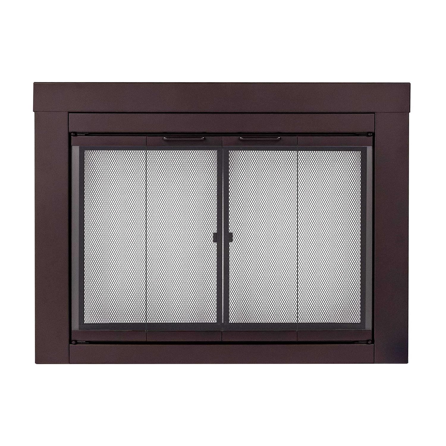 Pleasant Hearth Ascot Oil Rubbed Bronze Glass Fireplace Doors