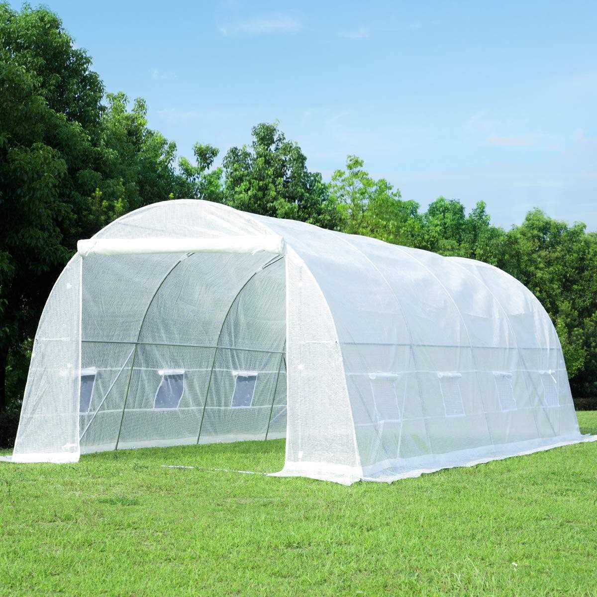 Erommy 10′ x 7′ Greenhouse Large Gardening Plant Hot House Portable Walking in Tunnel Tent