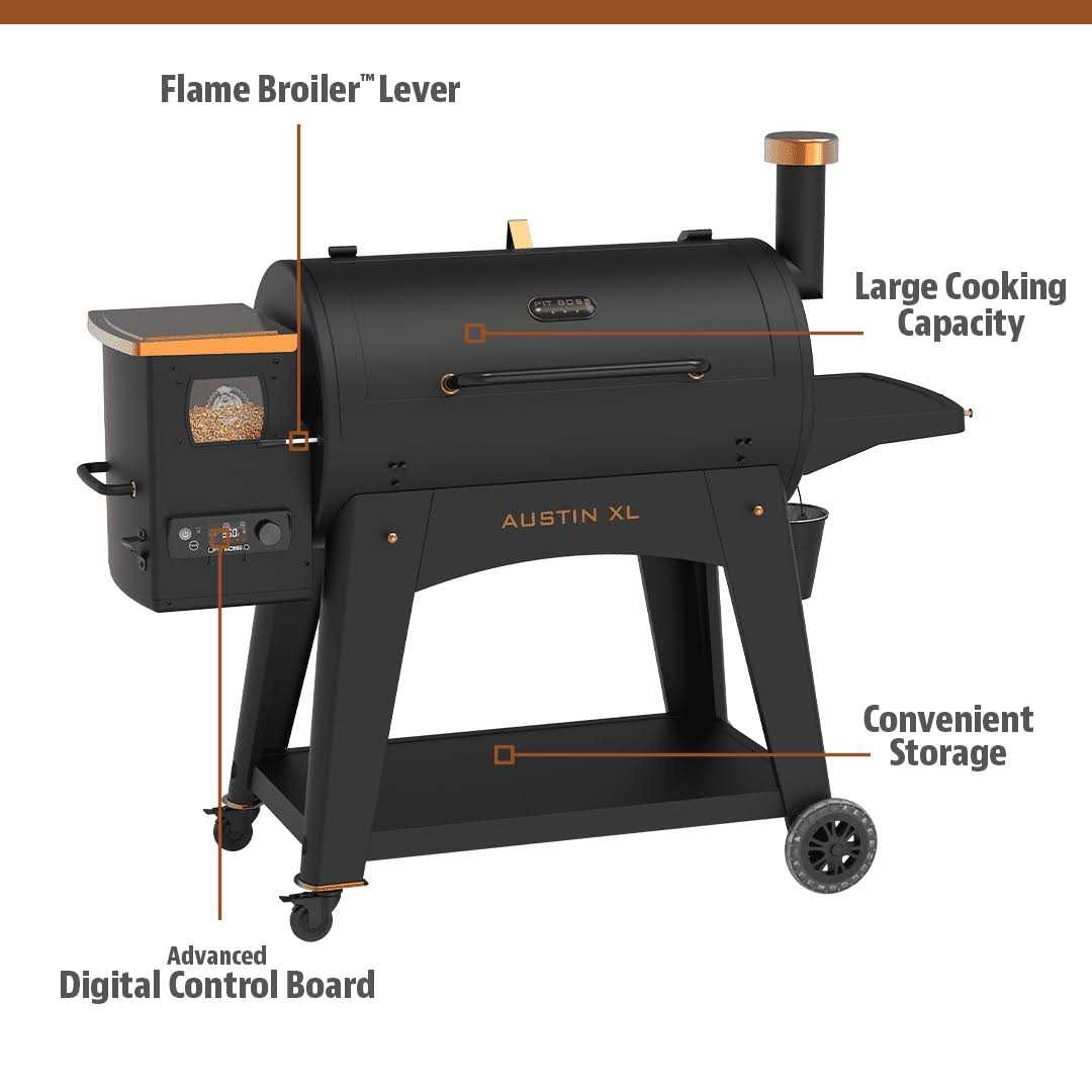 Pit Boss Austin XL 1000 Sq in Wood Fired Pellet Grill and Smoker Onyx Series